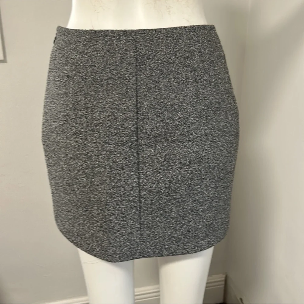 T BY ALEXANDER WANG Mini Skirt in Heather Gray with Hot Pink Mesh Lining